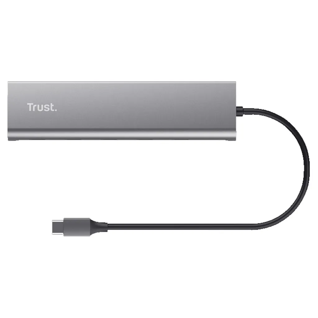 Hub Trust Halyx USB 3.2 Haute Vitesse Argenté avec 4 Ports USB Type-C