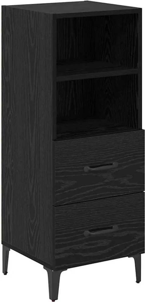 SYFAX™ Mobiletto Rovere Nero: Dai Vita ai Tuoi Spazi | 34x34.5x90 cm
