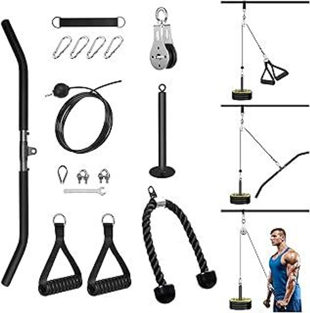Kabelzug Fitness Latzug Gym Kabelsystem Latzug Fitnesssgeräte Kabelzug Pulley System Latzugmaschine Fitness Riemenscheibe Kabelmaschine für LAT P...