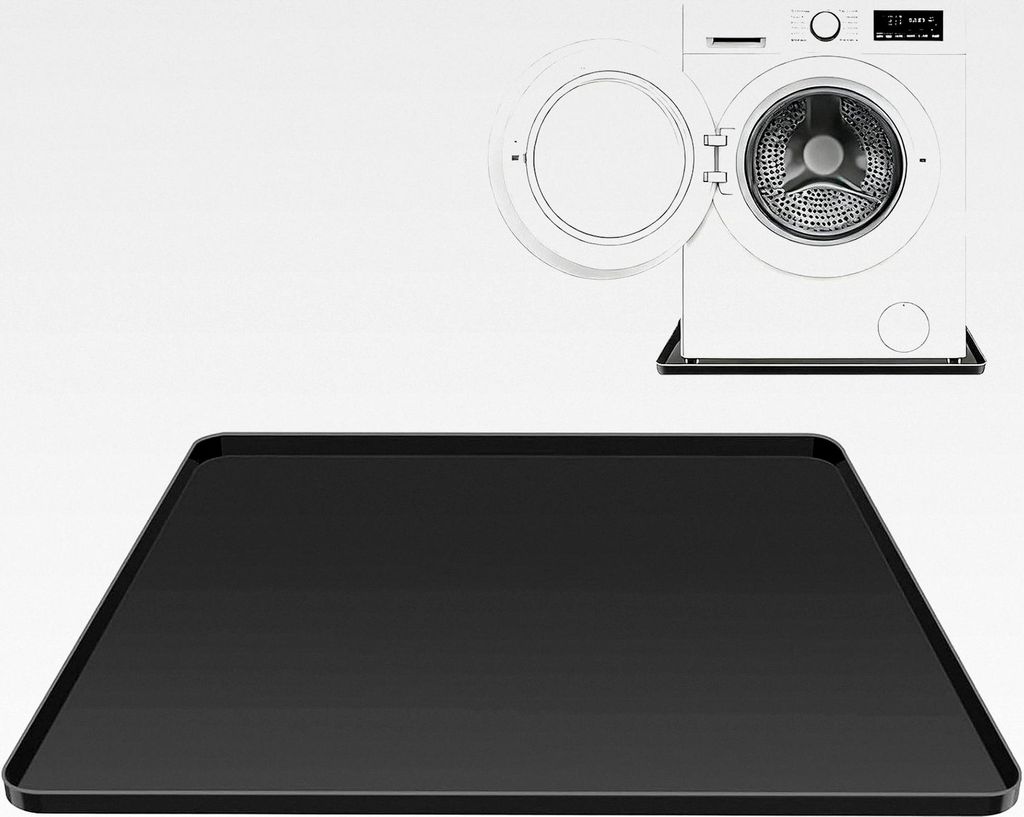 Bodenmatte für Kühlschränke, 60 x 60 cm, Silikonmatte mit Erhöhtem Rand, Tropfschalen für Kühlschränke, Multifunktionale Kühlschrankpads, f...