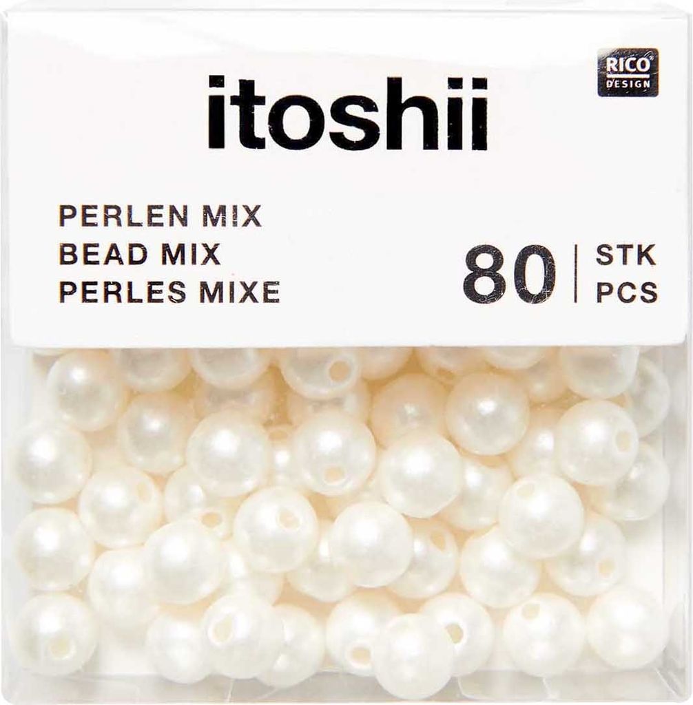itoshii Perlen, 6 mm, 80 Stück Offwhite Produktbild 