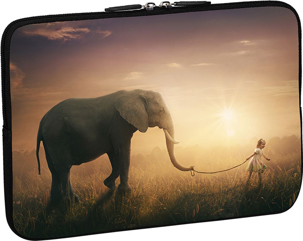 PEDEA Design Schutzhülle Notebook Tasche bis 13,3 Zoll (33,7 cm), Elephant