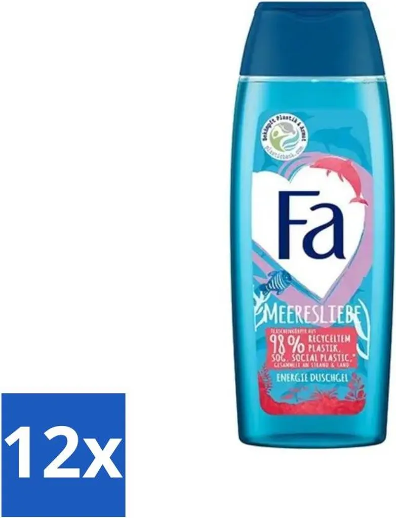 Super Offerta Fa Doccia Sea Love Energy 250ml - 12 Pezzi Tonificanti - 1