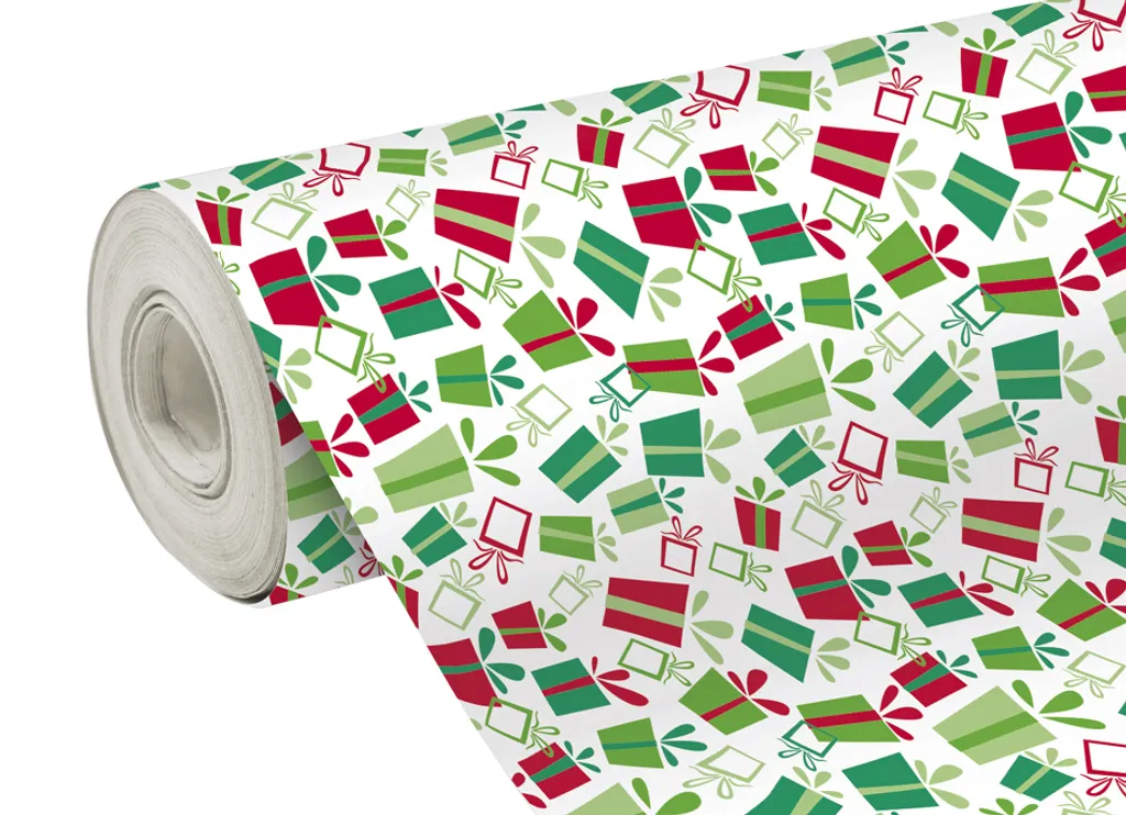 Ahfulife 3 Rotoli di Carta Regalo Natalizia per Regali, 60 cm x 6.5 m Carta da Regalo di Natale Riutilizzabile, Carta da Pacchi Natalizia per Scatole di Natale, Compleanni, Festival (A