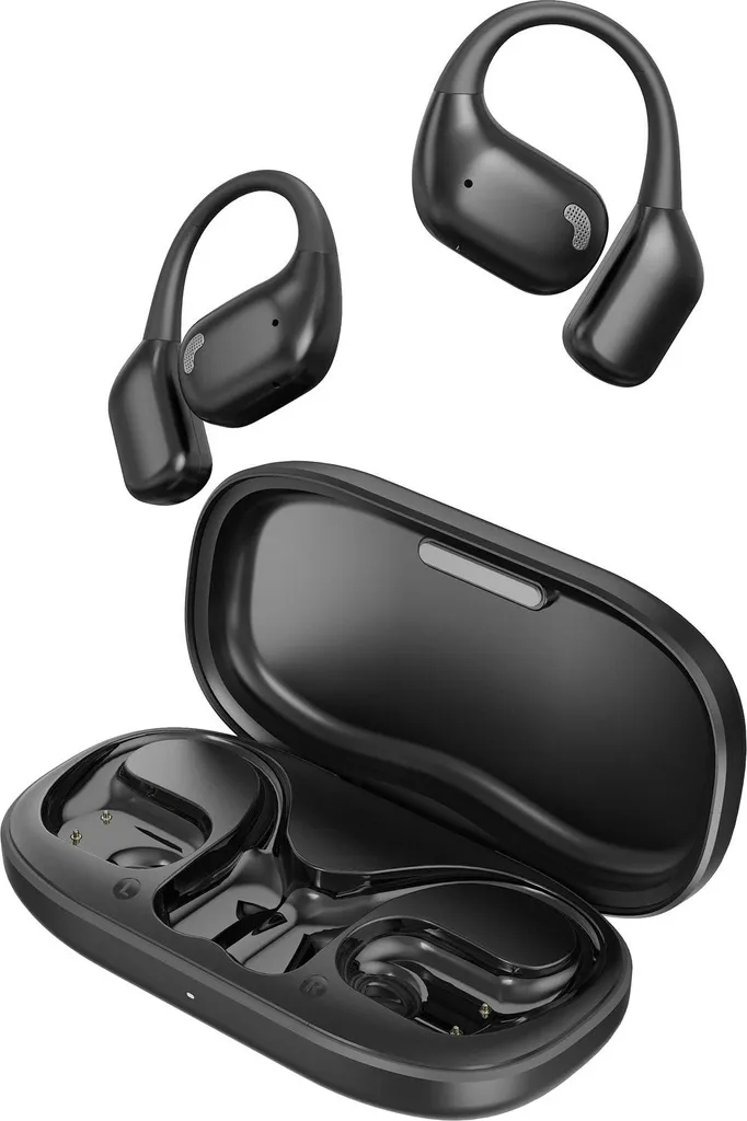Écouteurs Sport sans Fil TWS Escape Noir avec Boîtier de Charge Compact