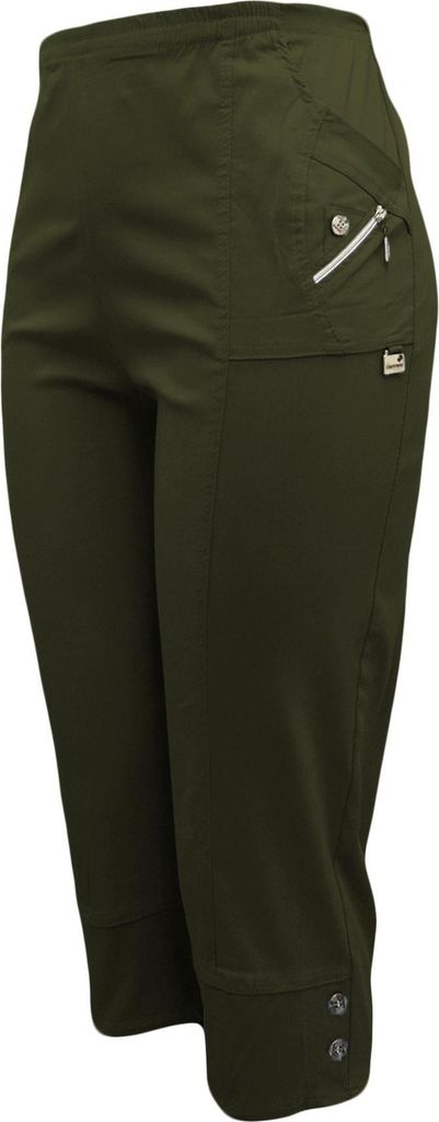 Caprihose mit Gummizug für Damen Gr. 36-54 luftige 3/4 Schlupfhose mit Stretch