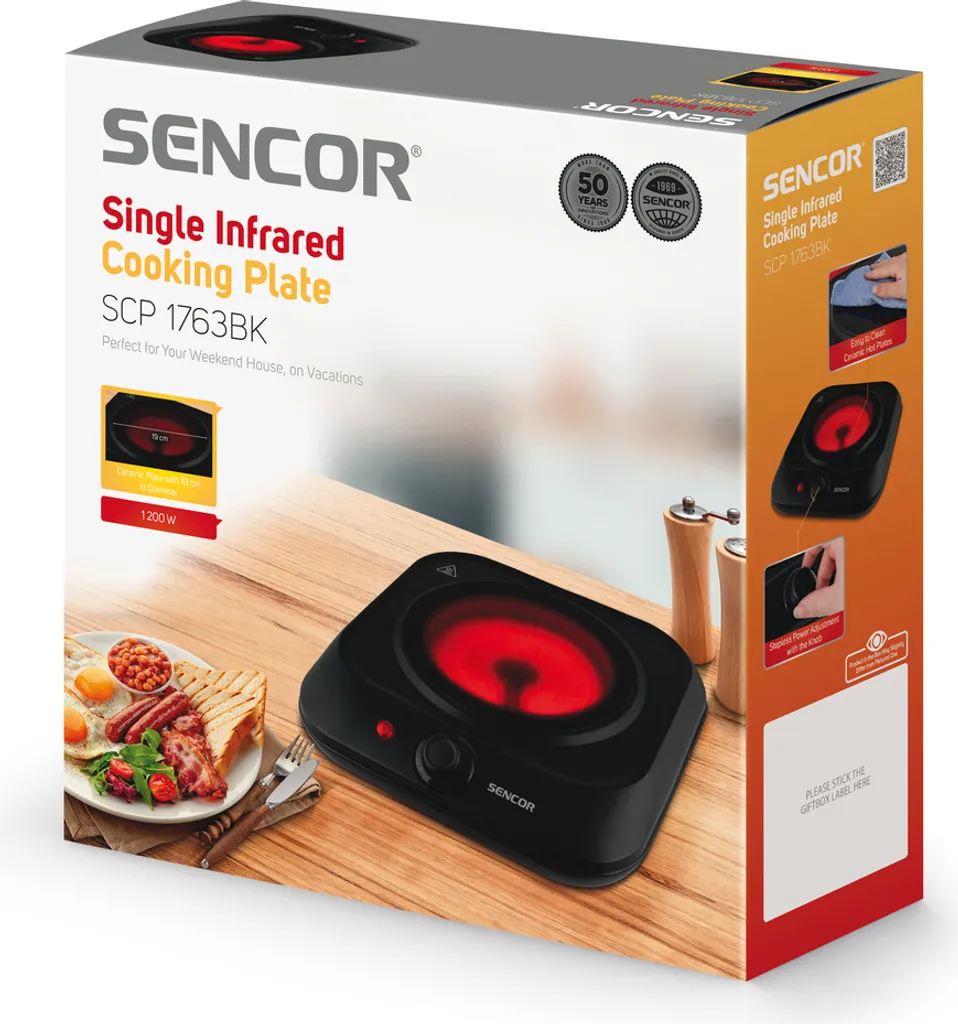 Table de cuisson d'appoint Sencor vitrocéramique pour camping et studio - 7