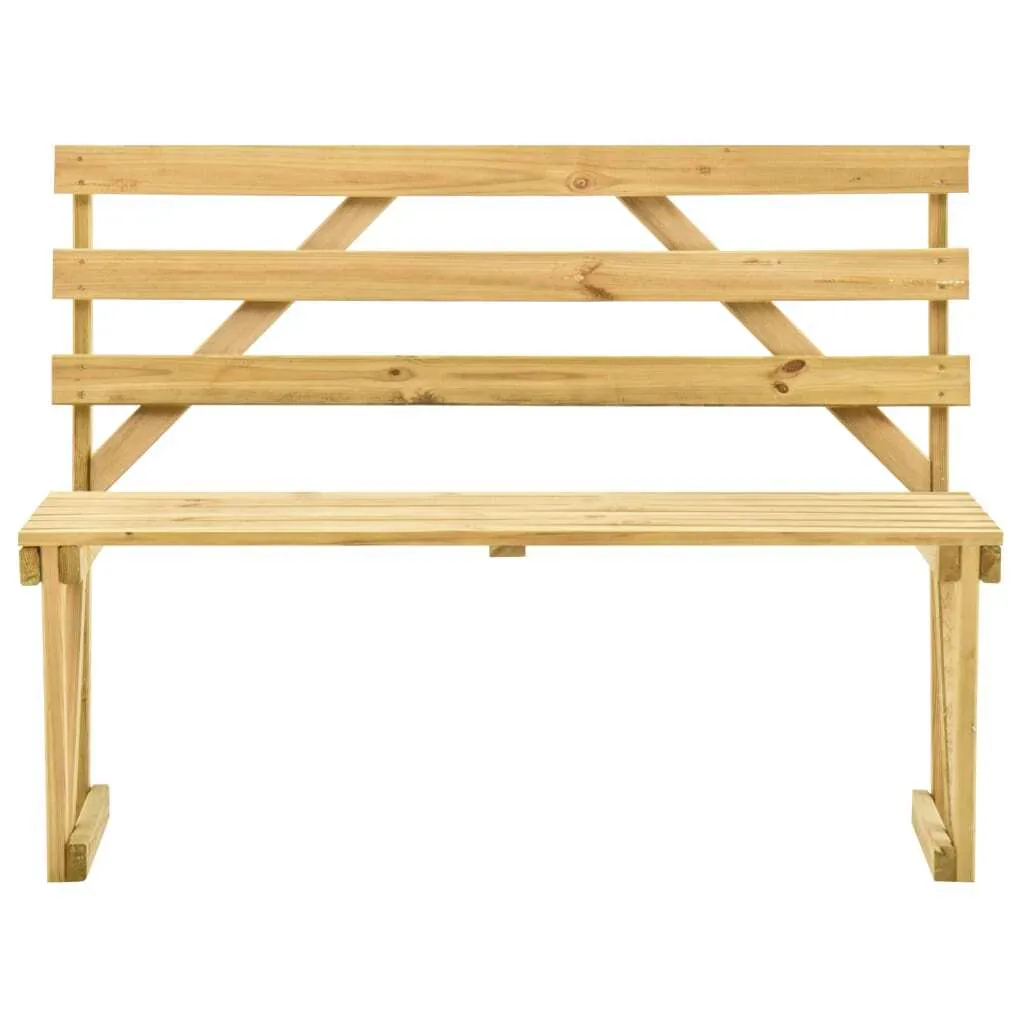 Panchina Esterno 120cm Legno Pino - Comfort e Stile Rustico Outdoor