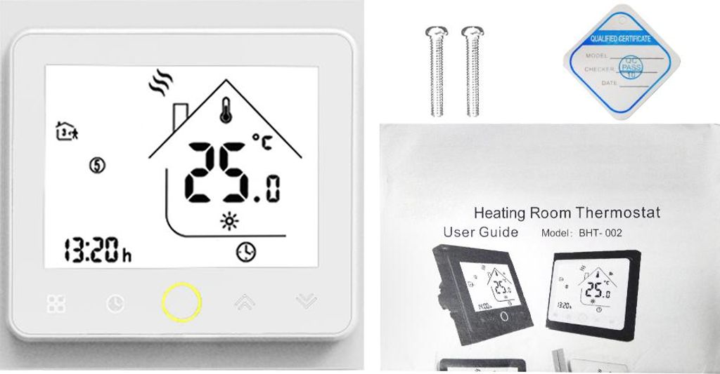 Intelligenter Thermostat Intellight Temperaturregler 5A Wasser-/Gasboiler-Thermostate für Zuhause ohne Wi-Fi -- Weiß