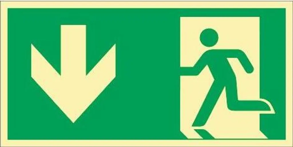 Signalétique de Sécurité Évacuation ISO 7010 Autocollant 297x148 mm
