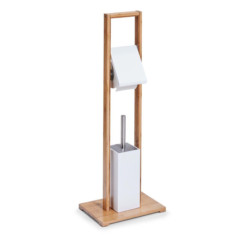 Zeller WC-Garnitur, Bamboo/MDF, weiß - 30x21x82; 18636 Produktbild 