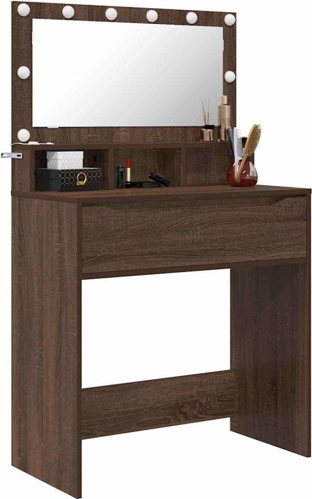 Schlafzimmer-Frisiertische mit Schubladen Braun Eichen-Optik