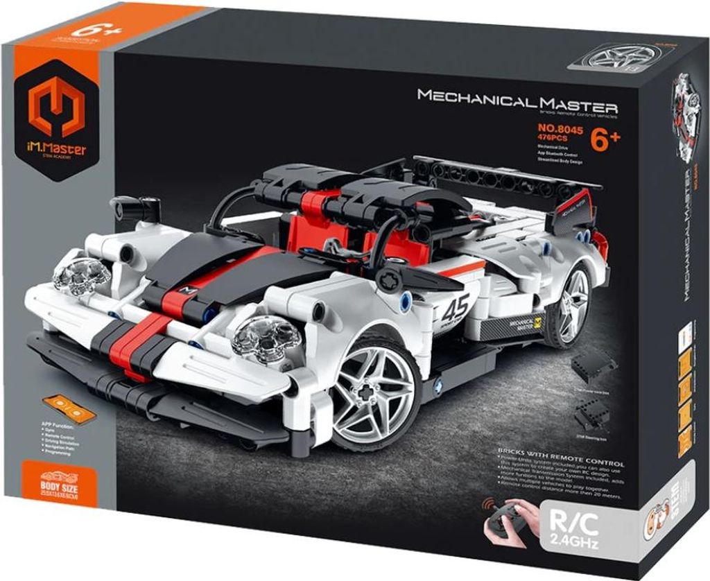 iM.Master Blöcke RC-Rennwagen weiß 476 Elemente 8045