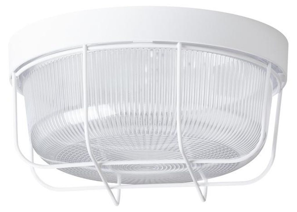 OSMONT ELE57240 ELEKTRA 3 K Industrieleuchte für Decke/Wand, Kunststoff, weiß, IP54, 3000 K, 8 W LED