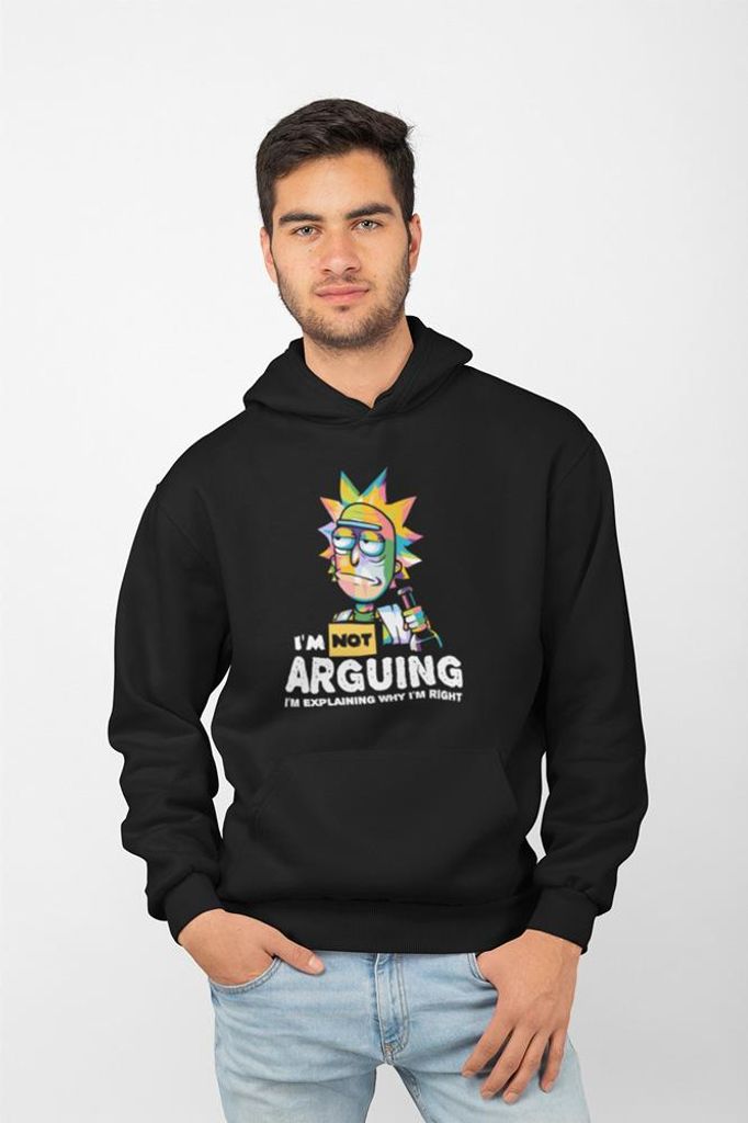 D&B Uni Hoodie MO00049 Rick And Morty Schwarz-Größe L