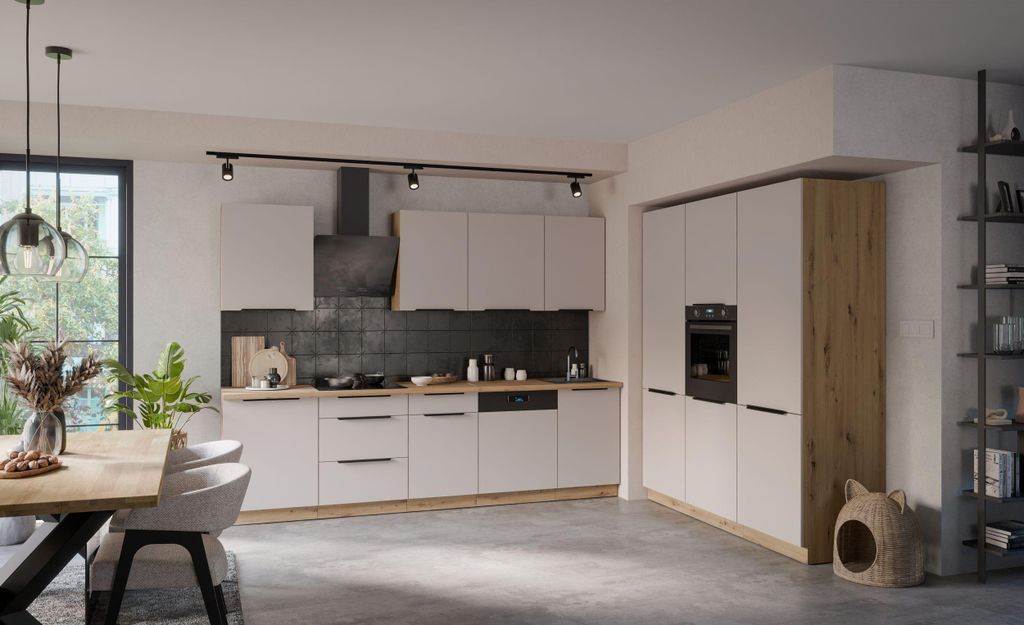 Küche SOLANO 280 + 180 cm Küchenzeile Küchenblock Produktbild 
