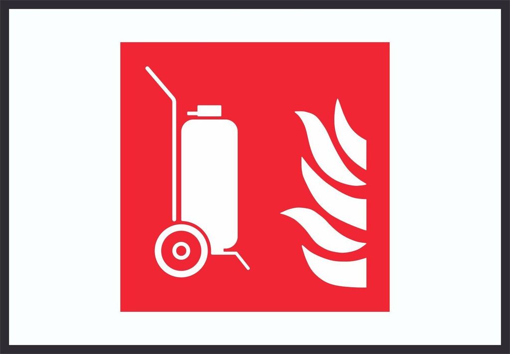 Fahrbarer Feuerlöscher Symbol Schild A1 (594x841mm)