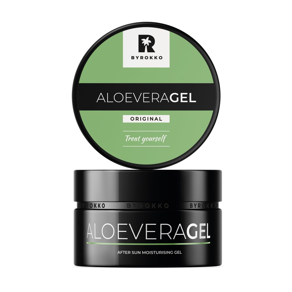 BYROKKO Aloe Vera Gel | After sun Lotion | schnell einziehendes, kühlendes After-Tanning Gel | intensive Feuchtigkeit (200ml)