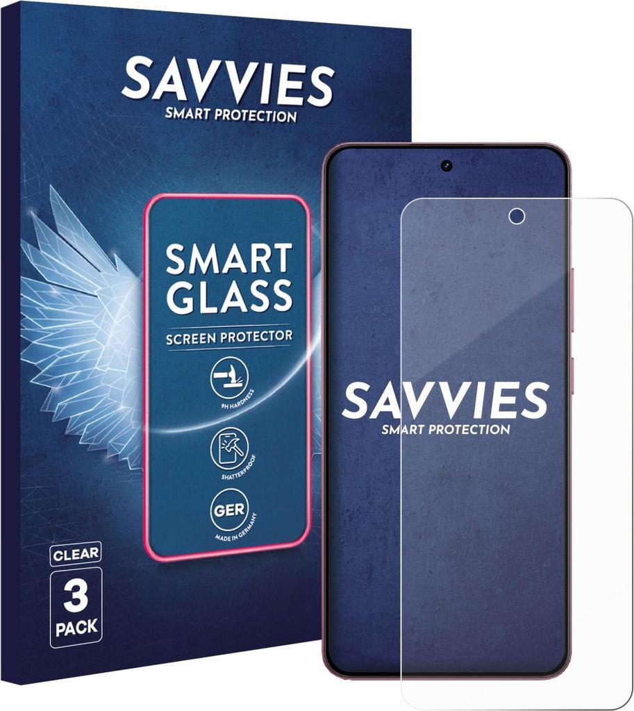 3x Savvies Schutzglas Folie für realme P4 9H Panzer Schutzfolie Glas Displayschutz klar transparent