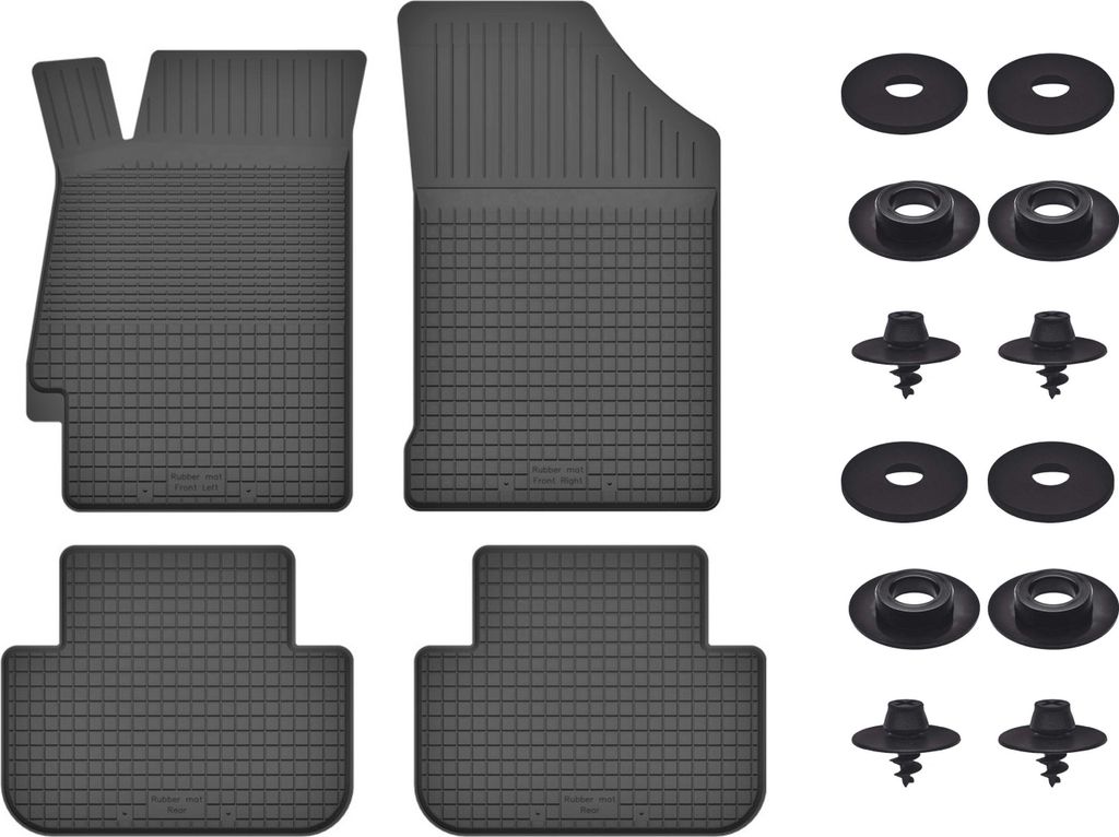 Gummimatten Mit Stoppern Für: Subaru Impreza Gc (Bez Nawiewów Z Tyłu) (1993-2001) Schwarz Set
