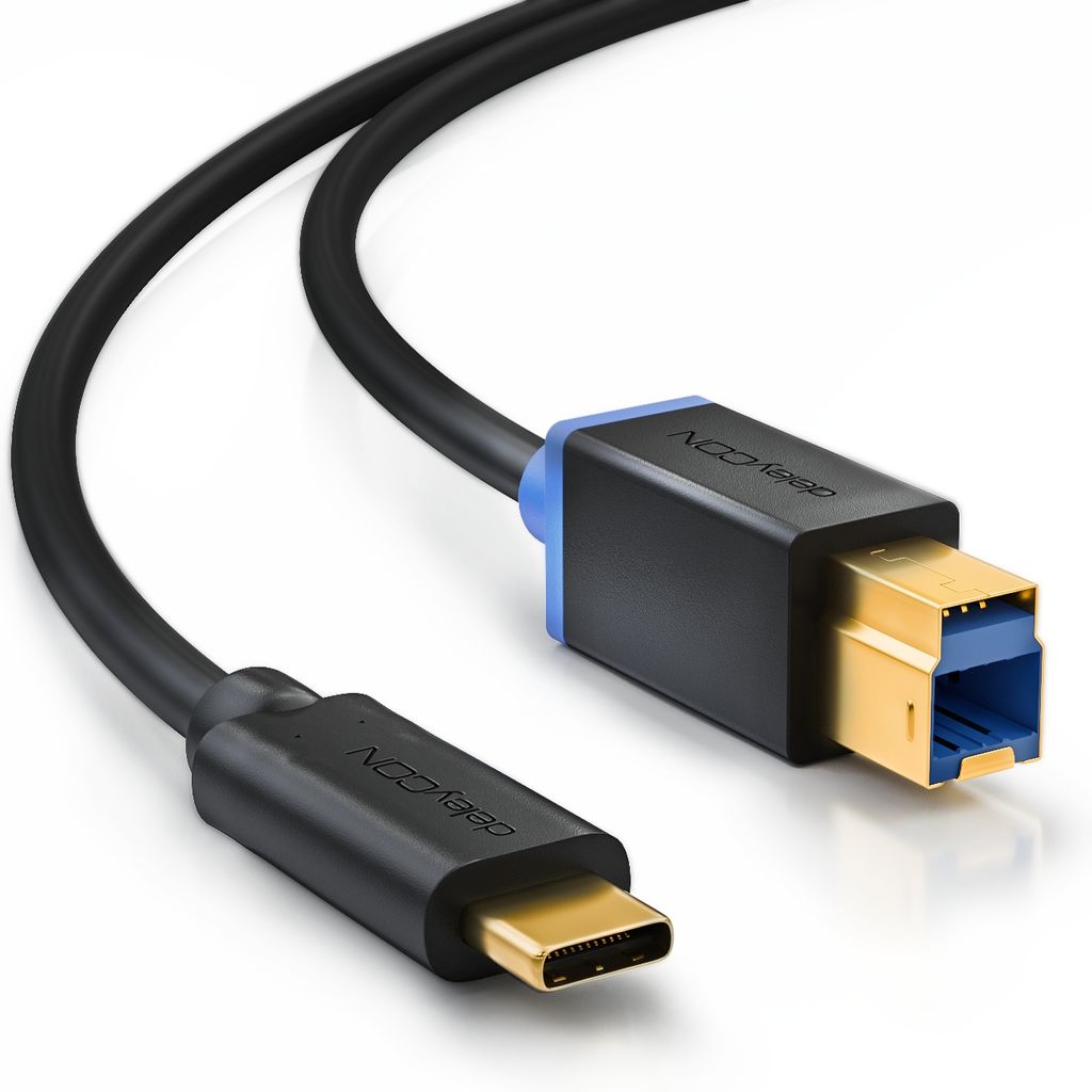 schwarz 1,8m Drucker-Kabel/ Scanner-Kabel USB Typ A auf USB Typ B 