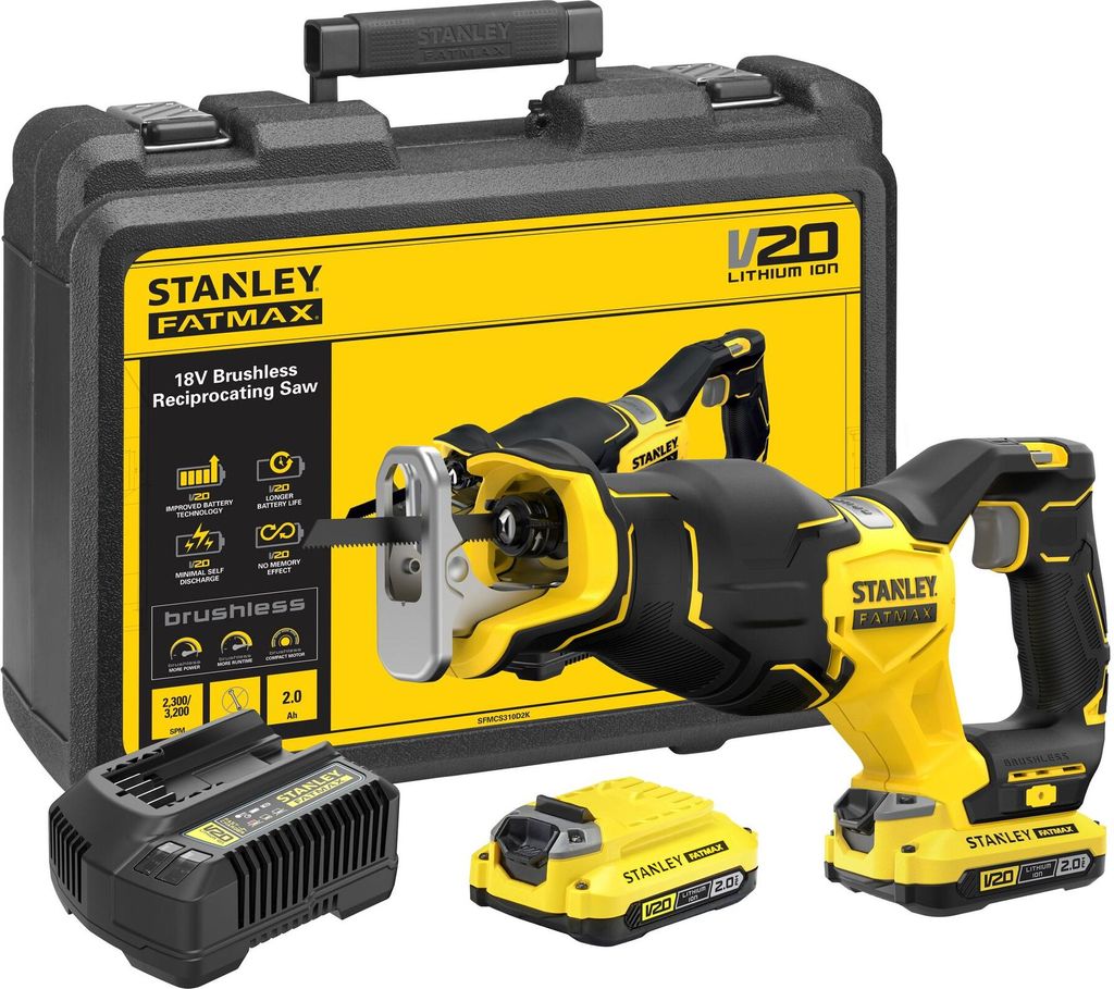 Stanley Fatmax Akku-Saebelsaege, 18V V20 2x2,0Ah,BL,K Produktbild 