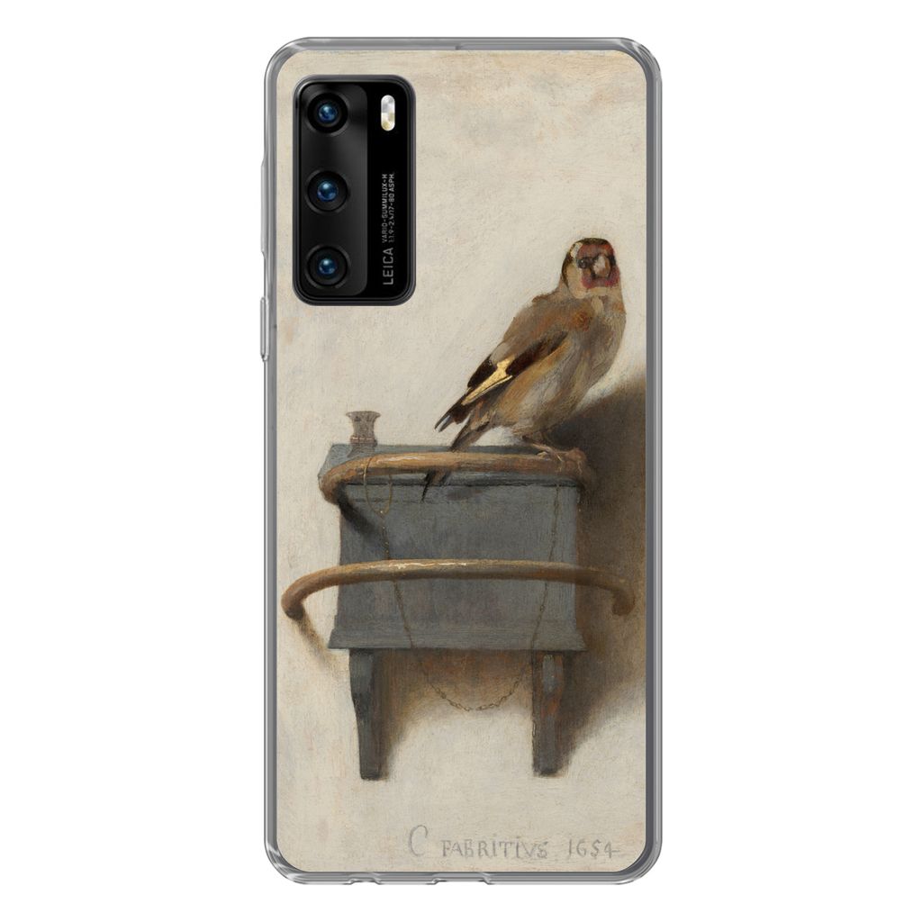 MuchoWow Handyhülle Schutzhülle Hülle für Huawei P40 Stieglitz - Alter Meister - Carel Fabritius Silikon Softcase Handy Hülle - Handytasche