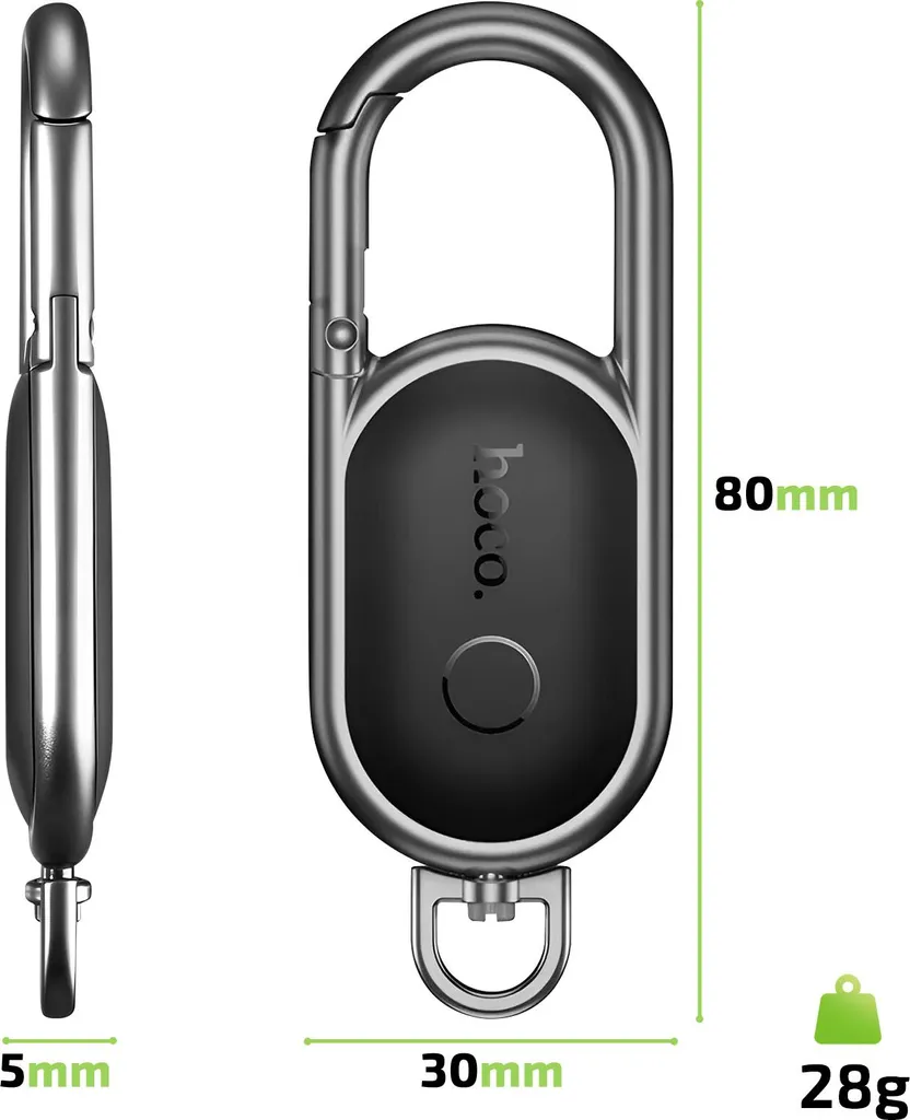 Hoco E91J Localizzatore Minimal Nero per Apple Find My Network - 4