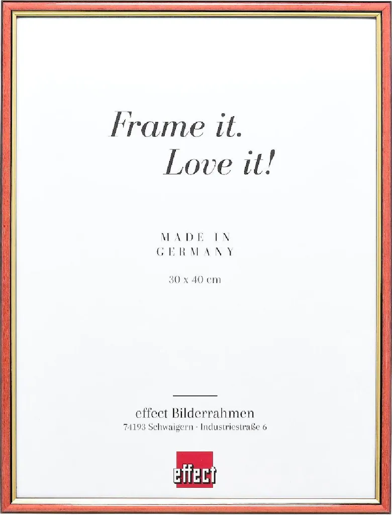 Cornice Professionale Legno Rosso 18x32 Profilo 23 Vetro 2mm