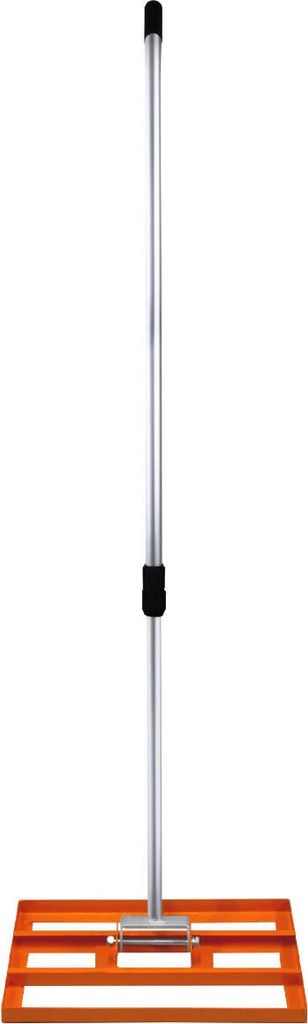 Rasenrakel 50cm Levelingrake Rasen Rakel Rake Stahl Orange 1.9m Flächenebener