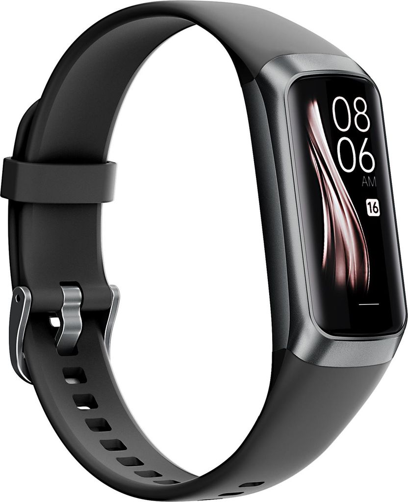 Sport-Smartband mit Schlaf-Erinnerungsfunktion, Gesundheitsüberwachung, Blutdruck- und Herzfrequenzmessung, Schrittzähler (rosa, schwarz, weiß)