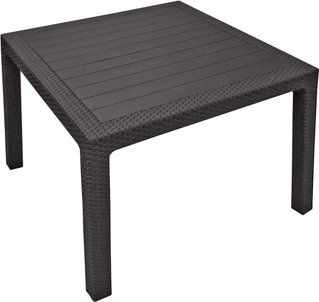 Keter Melody Quartet Box: Tavolo in Resina Marrone 95x95 cm