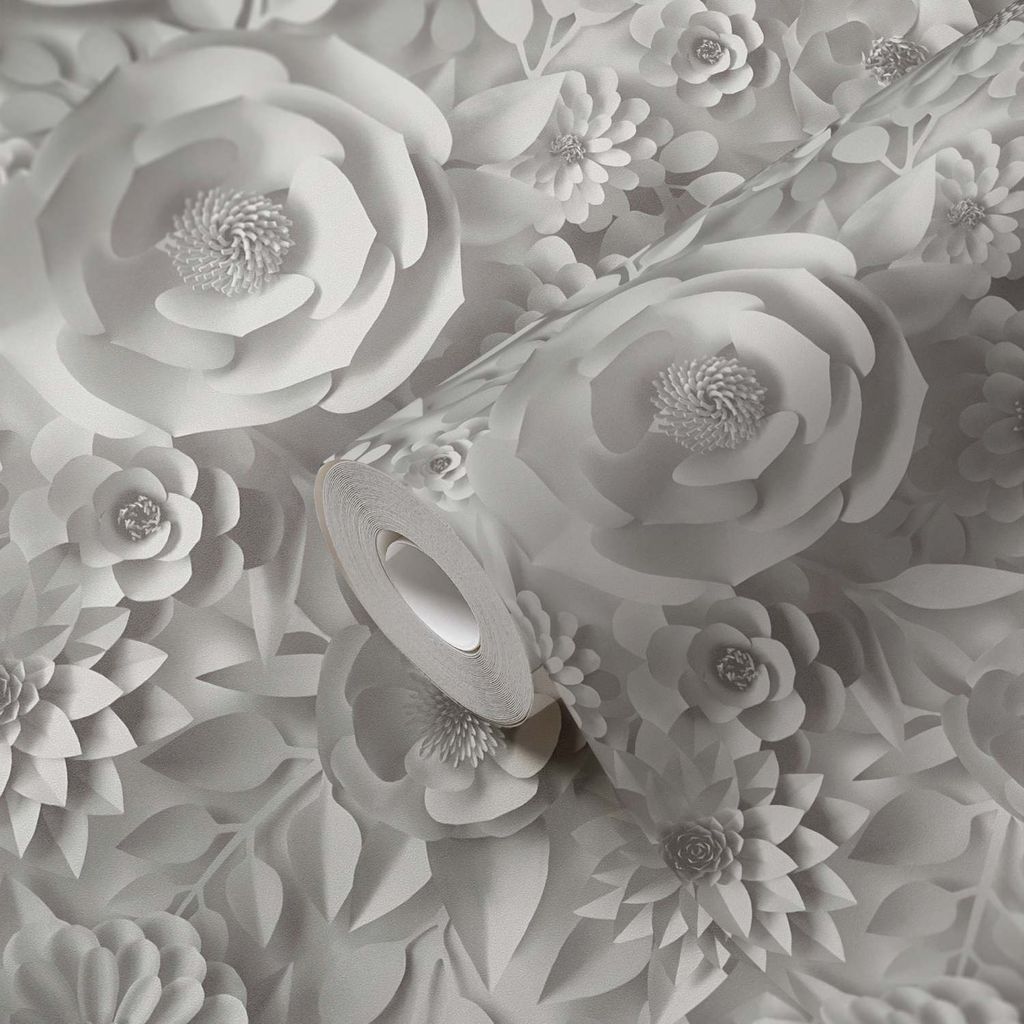 A.S. Creation | 3D Optik | Vliestapete | Kollektion PintWalls | 387181 | Grau | 10.05 x 0.53 m | 3D Optik | Wohnzimmer | Flur | Büro | Küche | Wo...