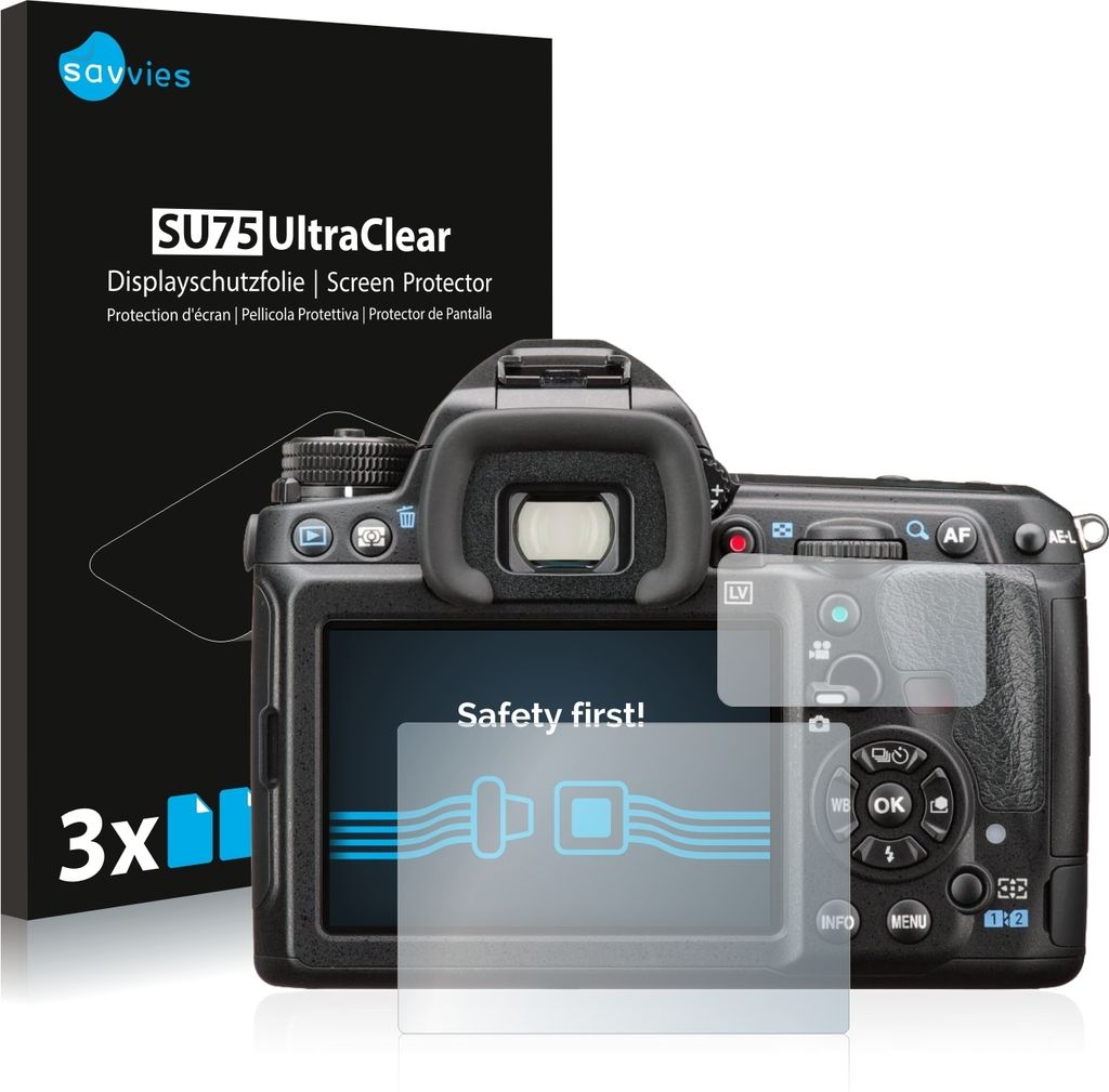 6x Für Pentax K-3 II Schutzfolie Savvies Displayschutz Display Schutz Folie Klar Transparent