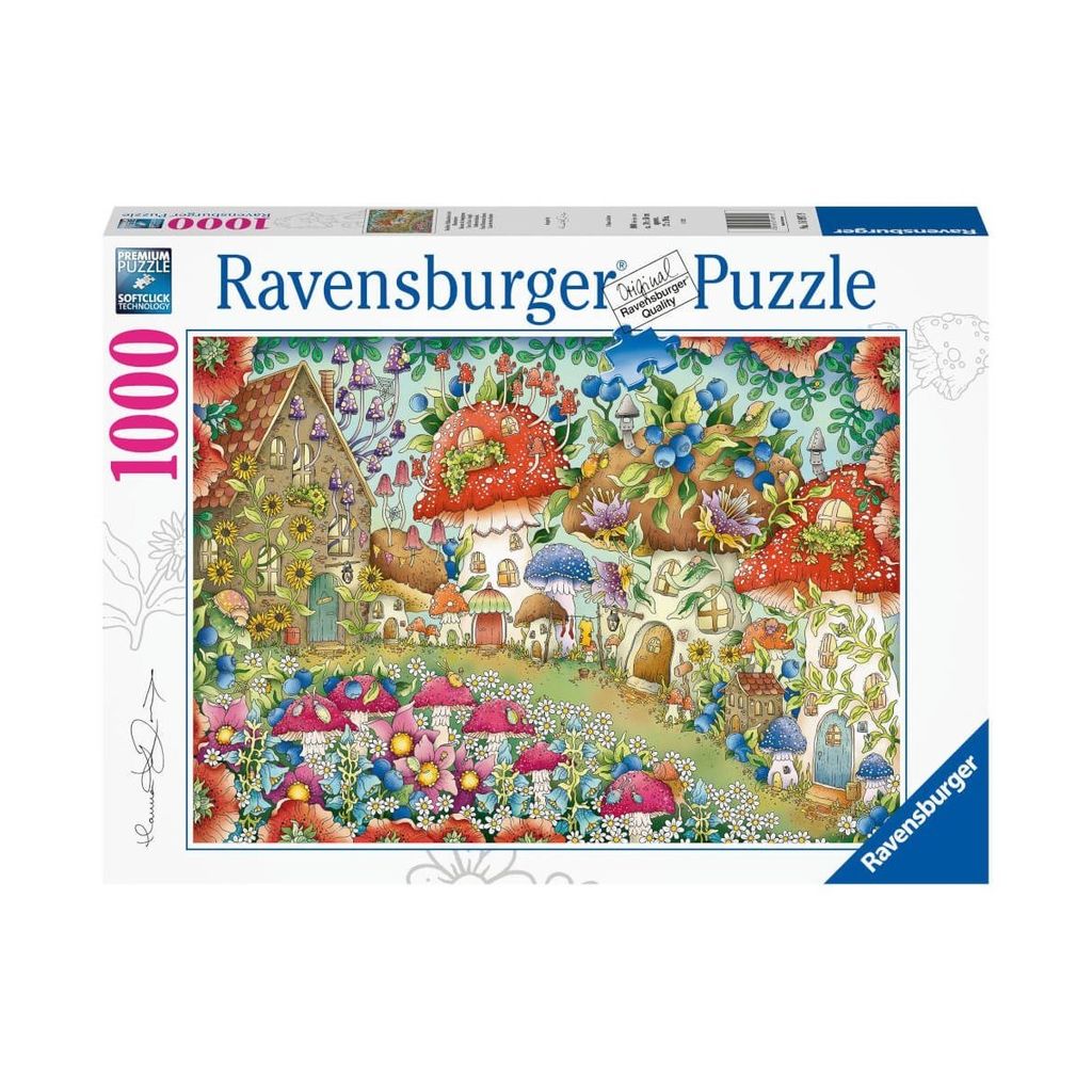 Niedliche Pilzhäuschen in der Blumenwiese Ravensburger 16997