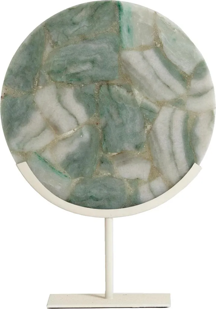 Ornement GOUYA Agate Jaune et Bronze Antique - Sculpture 35x12x50 cm