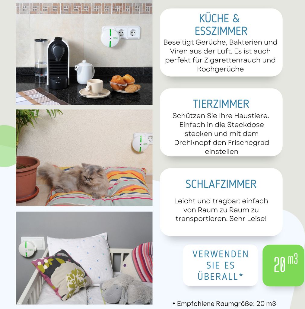 PURIPOD® - der lautlose Ionen - Luftreiniger in Produktbild 5