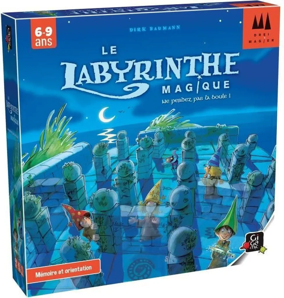 Gigamic Labyrinthe Magique : Jeu de Société Enfant avec Murs Invisibles
