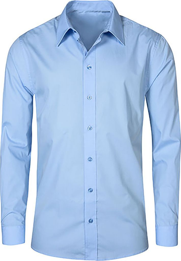 Business Langarm-Hemd Herren, Hellblau, L