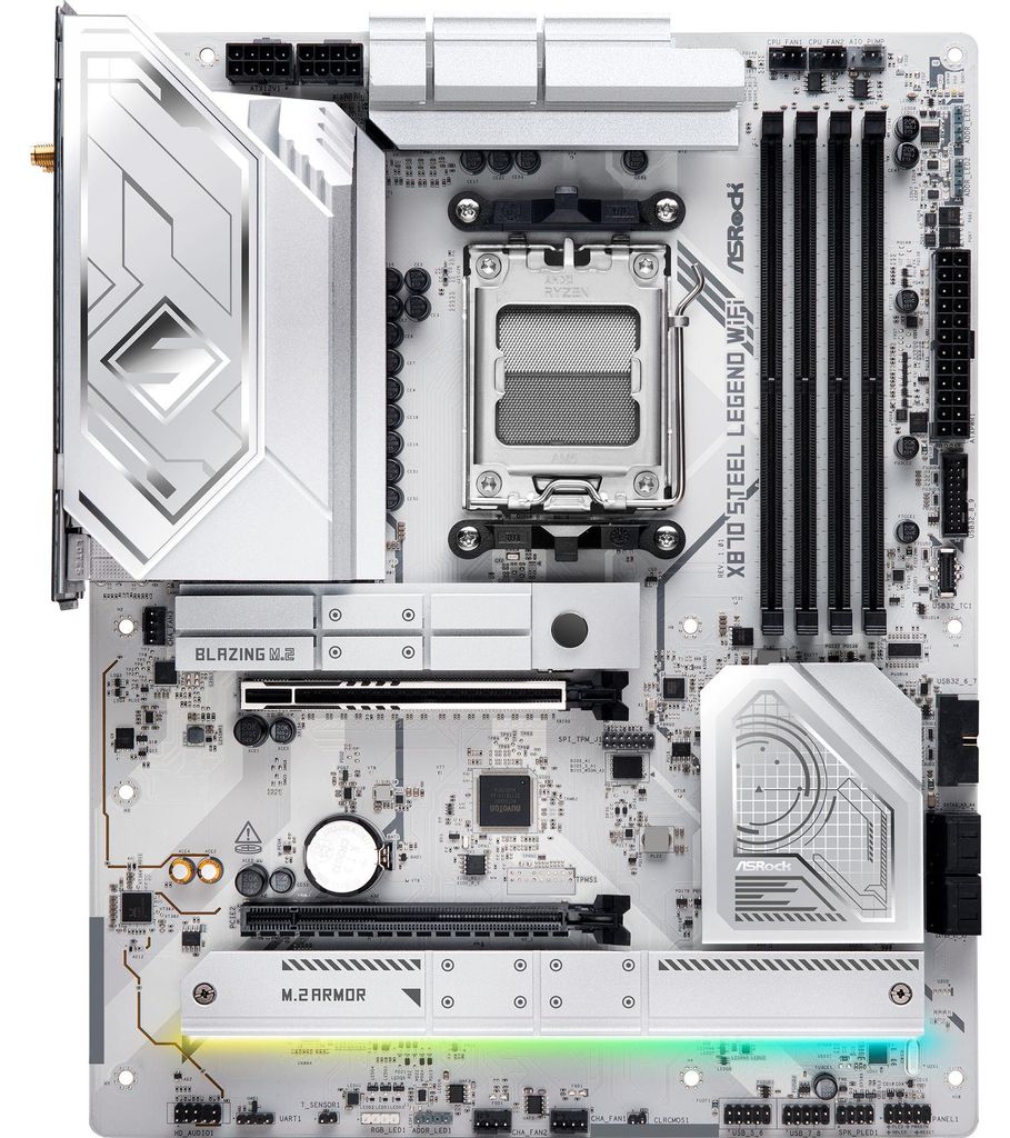 ASRock X870 Steel Legend WiFi - Motherboard - ATX - Socket AM5 - AMD X870 Chipsatz - USB4, USB 3.2 Gen 1, USB 3.2 Gen 2, USB-C 3.2 Gen 2x2 - 2.5 Gi...