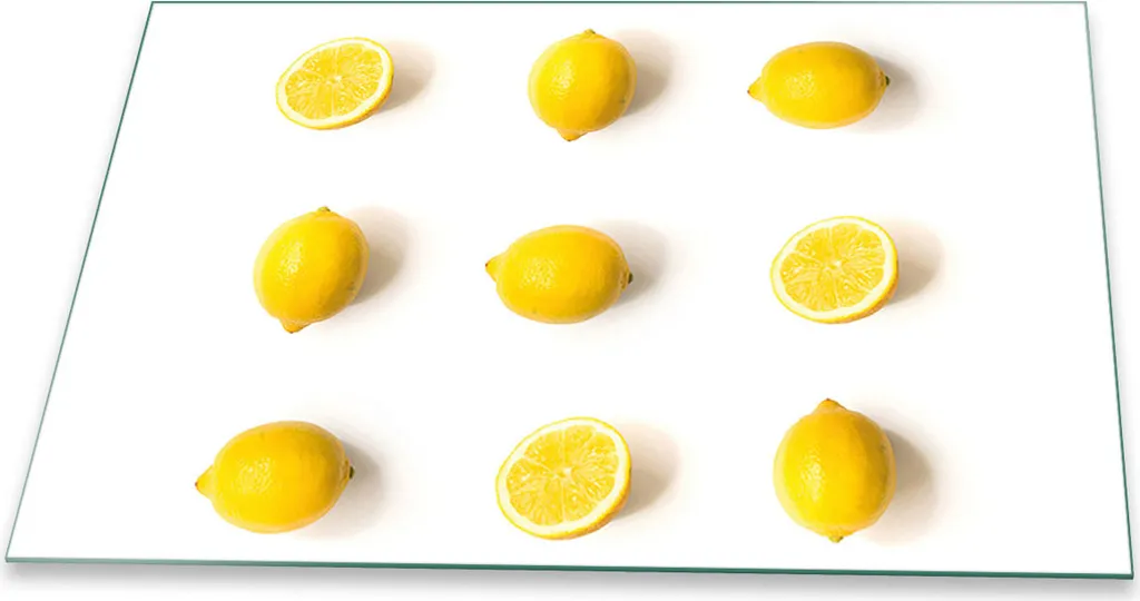 Copri Piano Cottura 80x52 Vetro Temperato Giallo Frutta Universale - 1