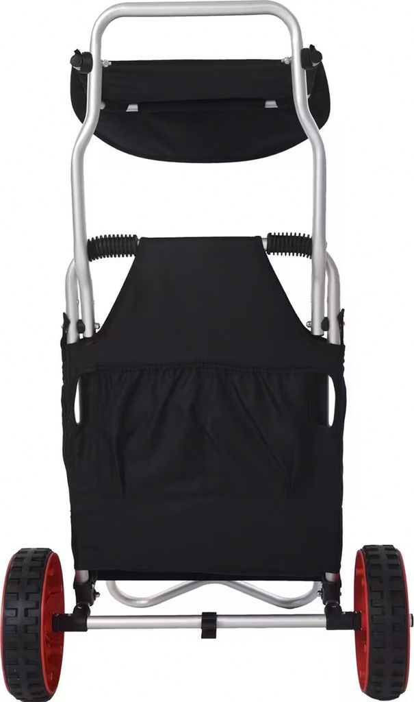 VidaXL Strandwagen – Klappbarer Bollerwagen, Aluminium, 80 Kg Traglast, Als Strandstuhl Nutzbar, Für Strand & Picknick