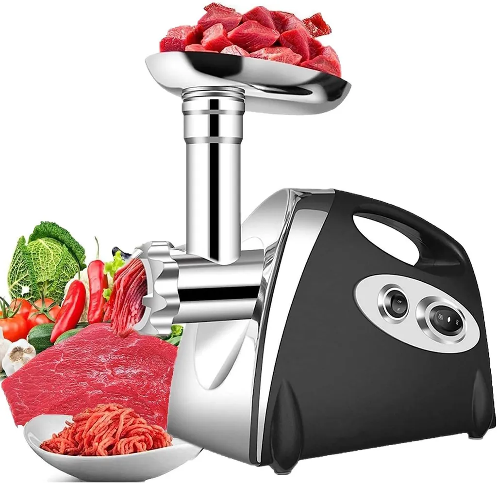 Hachoir à viande électrique 800W et poussoir à saucisses polyvalent