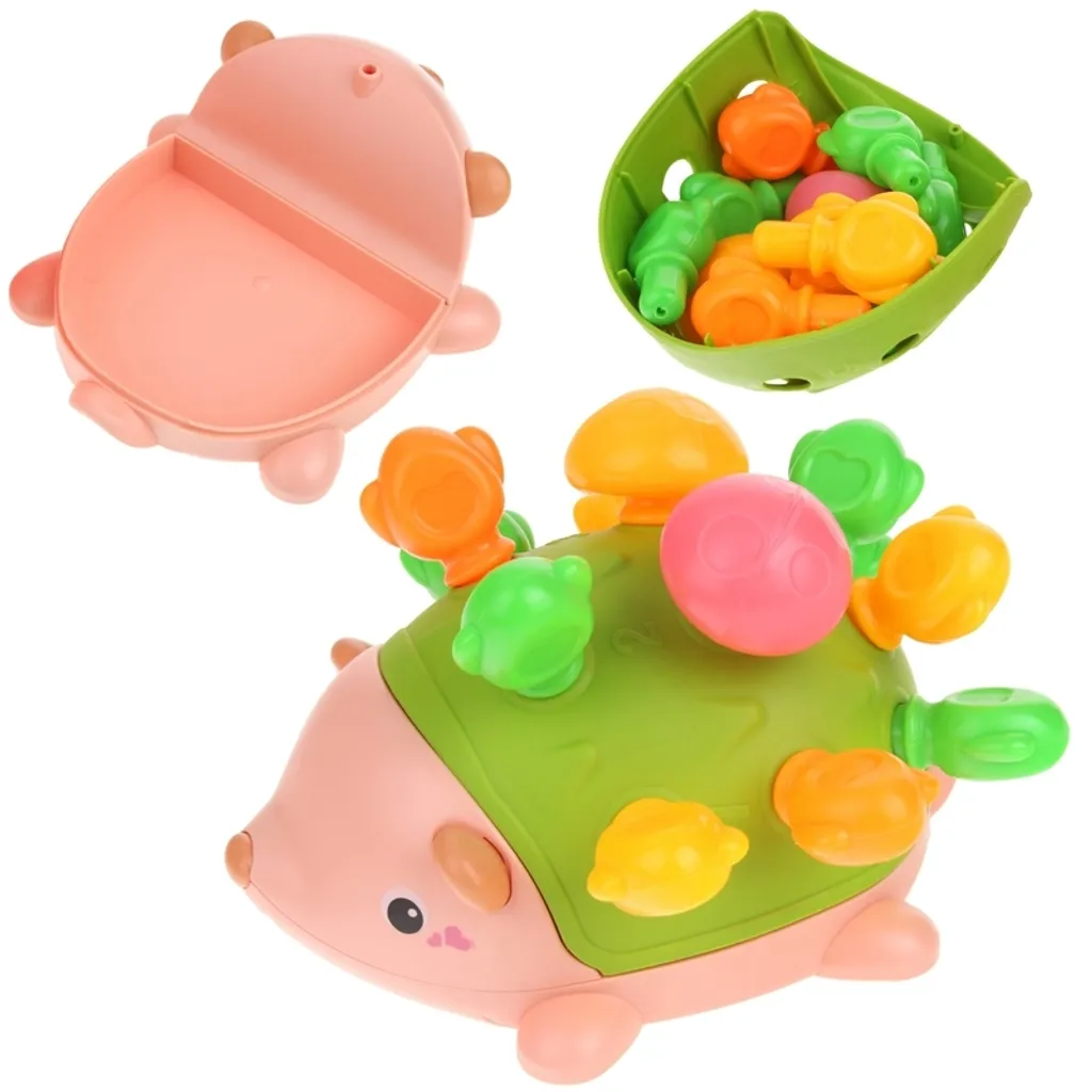 Jouet d'éveil Hérisson Montessori : trieur de formes et de couleurs