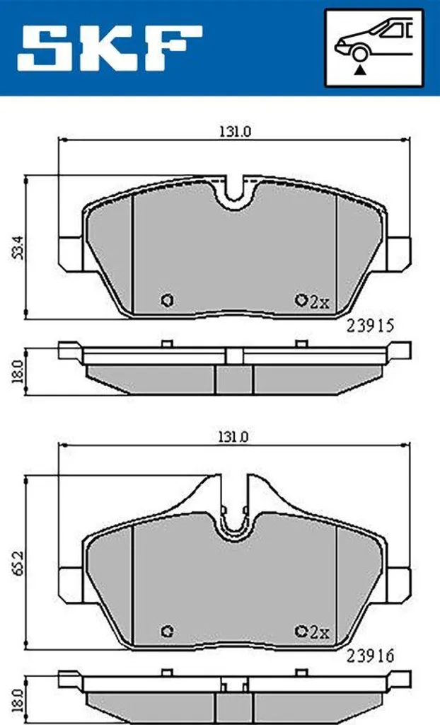 Supprimez les Sifflements de Frein sur BMW avec SKF VKBP 80079 OE 34112288854