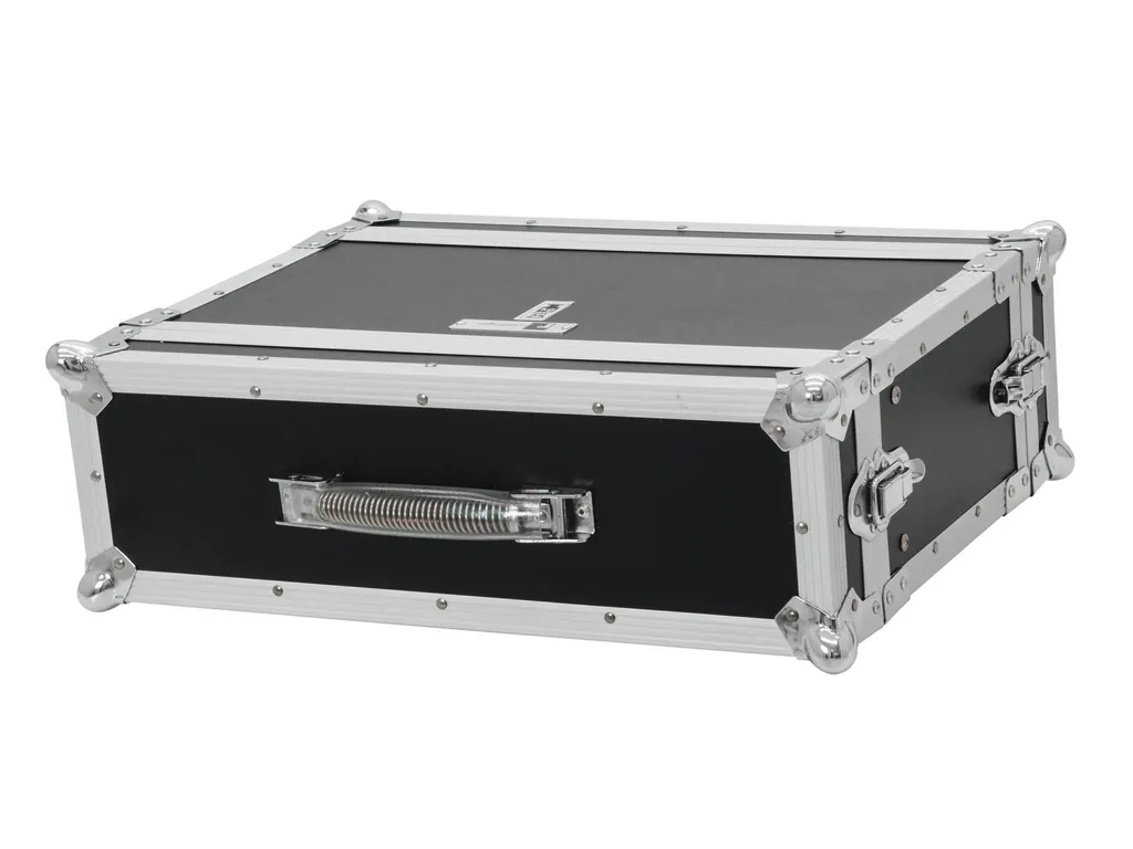 Flight Case Rack 3U Roadinger 24cm de Profondeur pour Effets Audio Noir