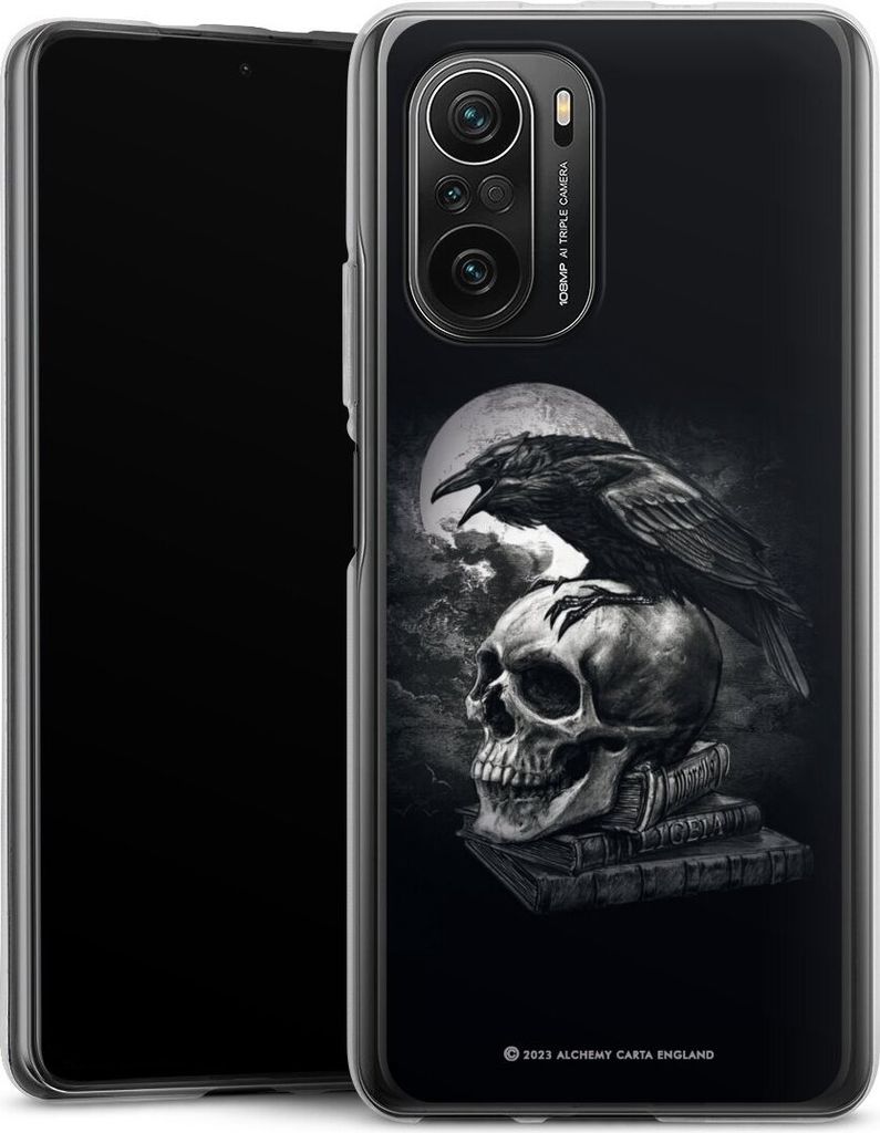 DeinDesign Handyhülle für Xiaomi Mi 11i Silikon Hülle Case Smartphone Schutzhülle Rabe Schädel Totenköpfe