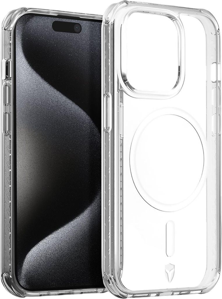 Force Case, MagSafe-kompatible AIR-verstärkte Hülle für Apple iPhone 15 Pro Max, Transparent