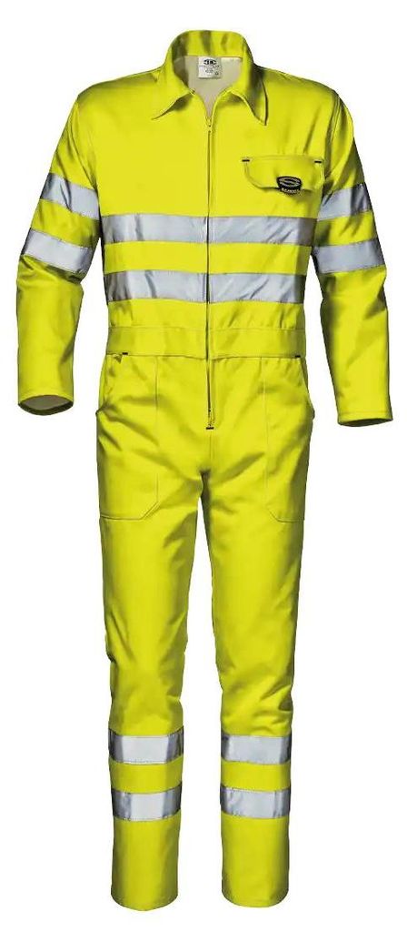 Sir Safety Velvet Herren Warnschutz-Overall kältebeständig mit Reflexstreifen Gelb Orange, S, HI-VIS GELB