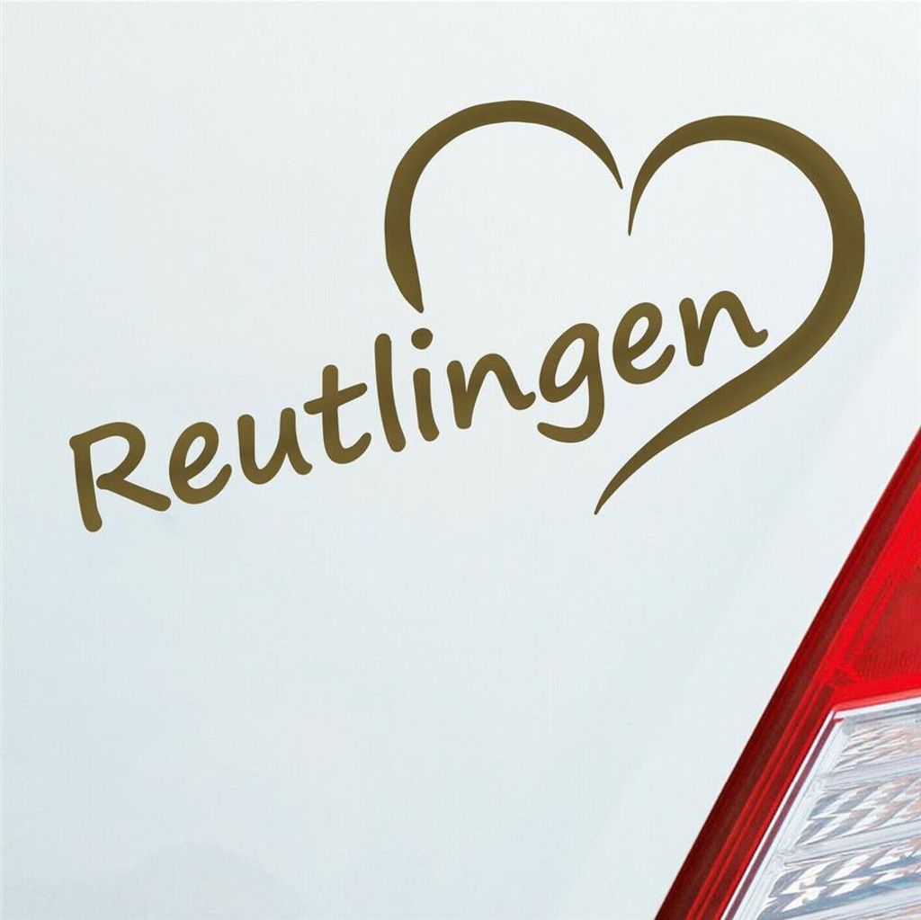 Auto Aufkleber Reutlingen Herz Stadt City Love Liebe 15,5x8 Produktbild 
